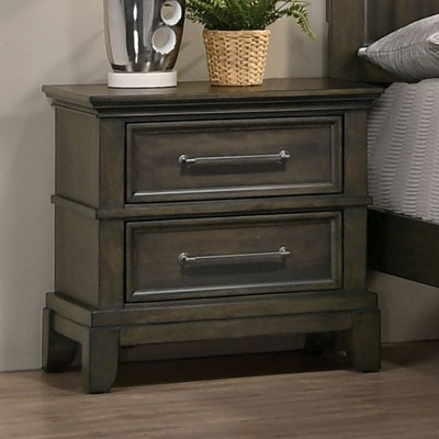 NicBex Nightstand with Drawers,Side Table with Wood Frame and Pulls,Modern Bedside Table for Bedroom,Living Room