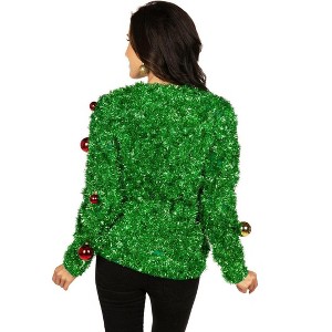 Tipsy Elves Women’s Bristle Babe Cardigan - Holiday Festive Sweater - 1 of 2