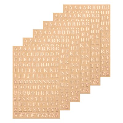 Unique Bargains 3D Mini Self-Adhesive A to Z Letter Resin Stickers 6 Sheets