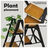 Itopfox 2 Step Ladder, Aluminum Lightweight Folding Stool with Anti-Slip Wide Pedal, 330lbs Capacity for Household, Kitchen, Office - Black Woodgrain - 4 of 4