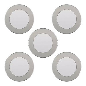 GE 4 Watt Dimmable Modern Easy Linking Corded Electric ‎Ceiling Mount Plastic 5,0000 Hour 3.1 Inch Diameter LED Puck Lights, Set of 5, Silver - 1 of 4