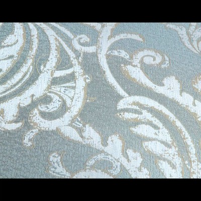 Elegant 85'' Light Gray Linen Sofa with Champagne Wooden Trim