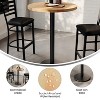 Flash Furniture Bennett Round Solid Wood Commercial Indoor Tabletop with 18" Round Bar Height Rust-Resistant Cast Iron Base - 3 of 4