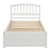 Streamdale Twin size Platform Bed Wood Bed Frame with Trundle, White - image 2 of 4