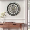 REGALWOVEN Plastic Silent Battery Powered Rustic Farmhouse Gear Wall Clock 11 x 11 Inches - 2 of 4