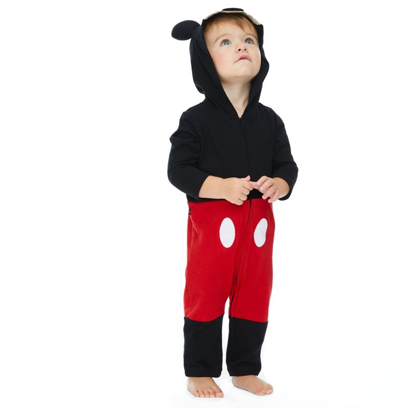 Disney Mickey Mouse Goofy Pluto Zip Up Coverall Newborn to Big Kid, 5 of 8