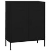vidaXL Storage Cabinet Black Steel Medium - Black - 2 of 4