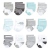 Hudson Baby Cotton Rich Baby Terry Socks 24-Pack, Mom and Dad Gray Mint - 2 of 3