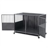 Heavy-Duty Dog Crate with Double Door Wheels Carbon Steel Escape Proof Dog Cage for Small Medium Large Dogs - 2 of 4
