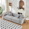 Corduroy Sectional Sofa With Pillows For Living Room,4 Seat Modular Sofa With Plastic Legs,Modern Corduroy Couch For Small Spaces-Koiai - 2 of 4
