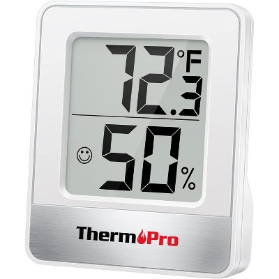 ThermoPro TP49 Mini Hygrometer Thermometer with Large Digital View Indoor Thermometer Humidity Gauge Monitor for Greenhouse Cellar