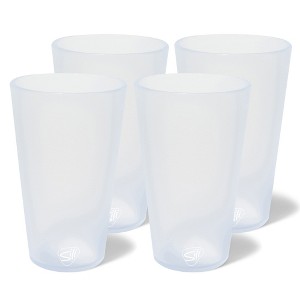 Silipint: Silicone Pint Glasses: 4 Pack Icicle - 16oz Reusable Unbreakable Cups - 1 of 4