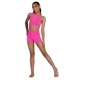 Girl's Crop Top Danz N Motion Rue 25301C Dance Convention Wear - 1 of 4