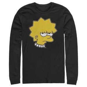 Men's The Simpsons Unamused Lisa Long Sleeve Shirt - 1 of 4