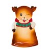 Transpac 8.0 Inch Christmas Characters Tidbit Plates Christmas Seasonal Tabletop , Reindeer Snowman Santa Claus (3PC) - 4 of 4