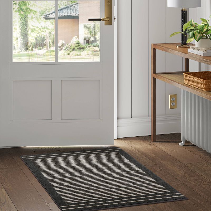 2'6"x4' Washable Knitted Stripe Accent Rug - Threshold™, 3 of 8