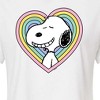 Women's - Peanuts - Snoopy Heart Cropped Graphic T-Shirt - 2 of 4