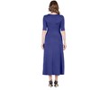 24seven Comfort Apparel Womens Casual Maxi Dress With Sleeves - 3 of 4