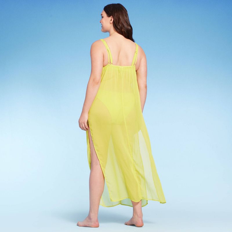 Women's Cut Out Cover Up Maxi Dress - Shade & Shore™ Bright Yellow, 6 of 7
