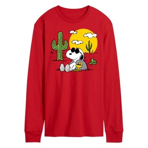 Men's - Peanuts - Snoopy and Woodstock Long Sleeve Graphic T-Shirt - 1 of 4