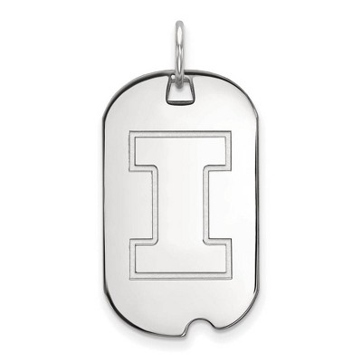 Black Bow Jewelry 14k White Gold Illinois Fighting Illini NCAA Pendant