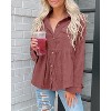 Imily Bela Womens Corduroy Shackets Long Sleeve Casual Tops with Pocket Detail Loose Fit - 4 of 4