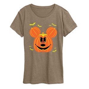 Women's - Disney - Pumpkin Mouse Short Sleeve Graphic T-Shirt - 1 of 3