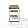 HomeStock Furniture Brooke Small Home Office Desk with Storage Shelves, Washed Oak - 3 of 4