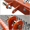 72" Pine Straw Rake Heavy Duty Steel Spring Landscape Rake for Tractors,Powder Coated Steel Straw Rake Suitable for Cat1 Cat2 Tactors, Orange - 4 of 4