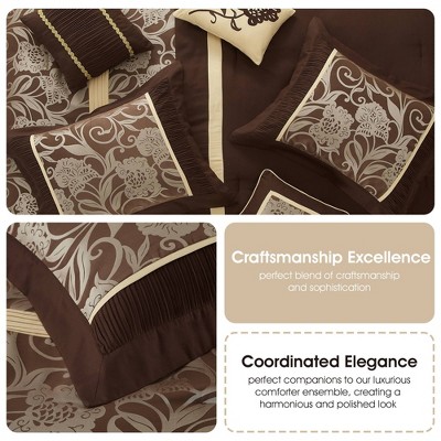 Nanshing 7pc Queen Mollybee Comforter Bedding Set Brown — фото 6