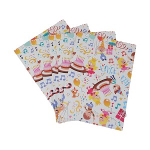 Unique Bargains Gift Wrap Paper Glossy Coated Paper 27.56 "x19.69 " 5 Pcs - 1 of 4