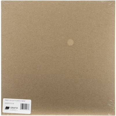 Grafix Craft Plastic Sheets 12"X12" 25/Pkg-Clear .020