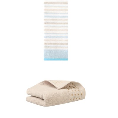 REGALWOVEN Bathroom Soft Absorbent Decorative Hand Towels for Face Hair 14" x 30"/13" x 27" 2 Pcs