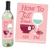 Big Dot of Happiness Floral Let's Par-Tea - Garden Tea Party Decorations for Women and Men - Wine Bottle Label Stickers - Set of 4 - 2 of 4