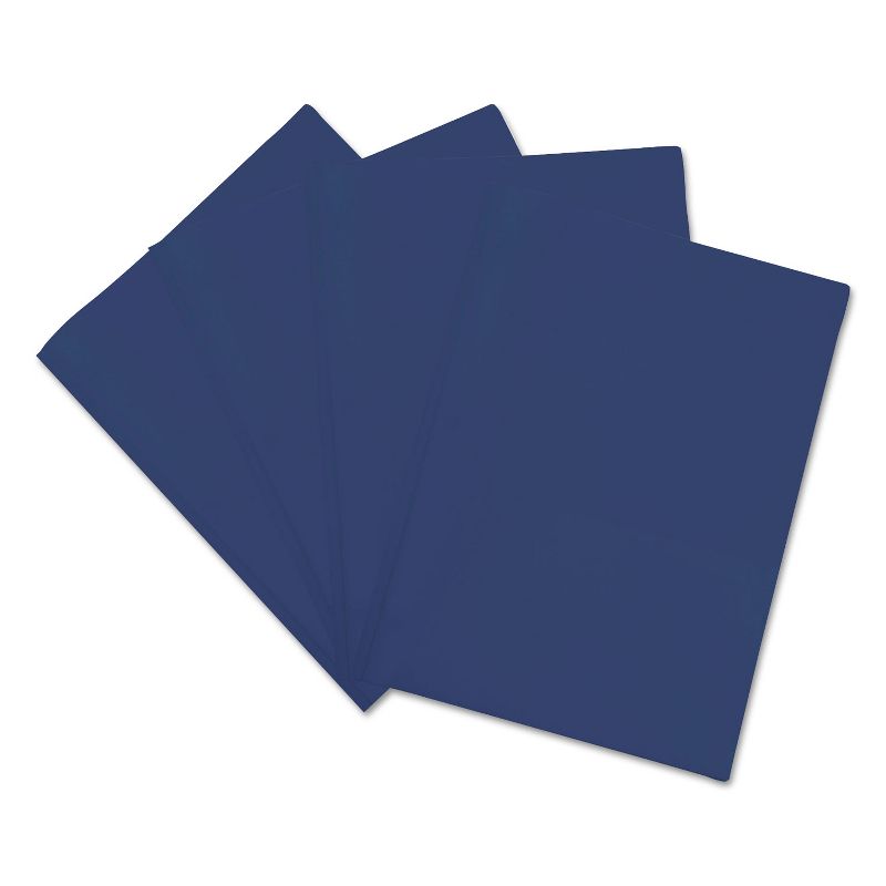 Universal Plastic Twin-Pocket Report Covers with 3 Fasteners 100 Sheets RoyalBlue 10/PK 20552, 3 of 6