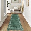 Machine Washable Runner Rug, Plush Scalloped Rug, Non-Slip Stain Resistant Polyester Runner for Hallway, Kitchen, Bathroom - 2 of 4