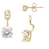 SHINE by Sterling Forever Sterling Silver Brilliant Cut CZ Stud Jacket Earrings - 3 of 4