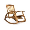 Outdoor Wooden Rocking Chair with Retractable Footrest,Acacia Patio Rocker for Porch or Balcony,Weather Resistant Design-Maison Boucle - 4 of 4