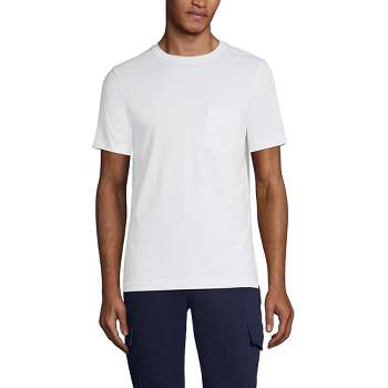 Lands' End Men's Short Sleeve Cotton Supima Tee With Pocket