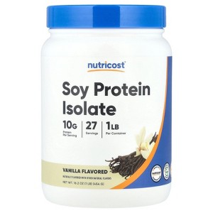 Nutricost Soy Protein Isolate, Vanilla, 1 lb (454 g) - 1 of 2