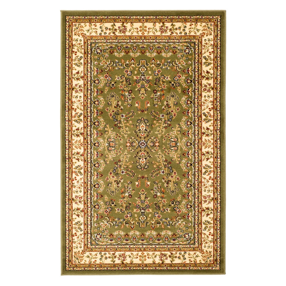 5'3inx7'6in Floral Loomed Area Rug Sage/Ivory - Safavieh