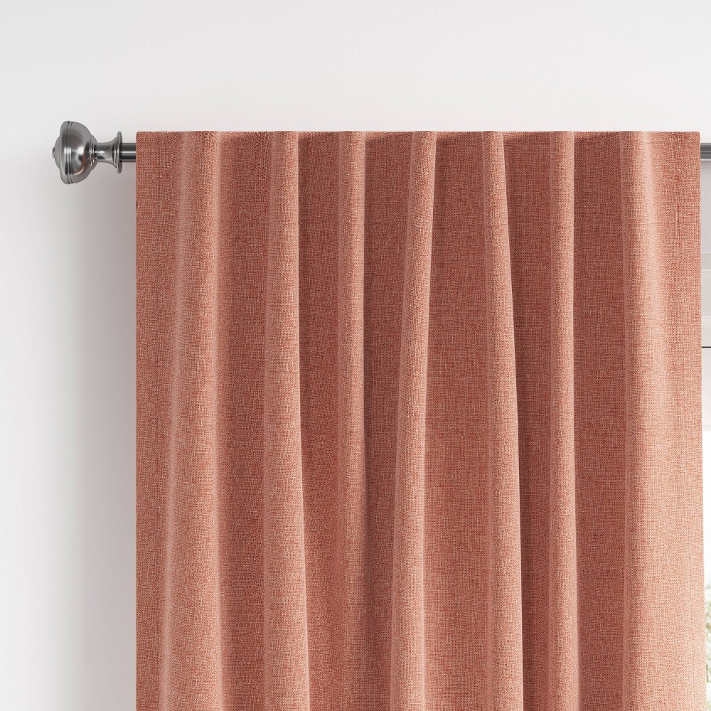 Photos - Curtain Rod / Track 50"x84" Blackout Aruba Window Curtain Panel Rust - Threshold™: Solid Rust Drapes, Recycled Polyester, Indoor Use