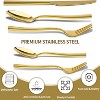 BRINJOY 40-Piece Gold Cutlery Set - 8-Person Deluxe Square-Edge Stainless Steel Flatware, Heavy-Duty Mirror Polished Flatware - 4 of 4