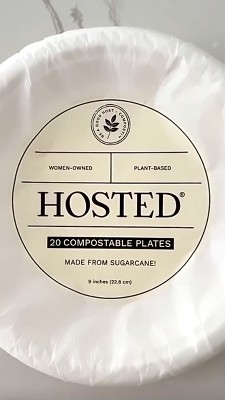 Hefty EcoSave 100% Compostable 10.13 in. Plates 16 ct Pack 16 ct