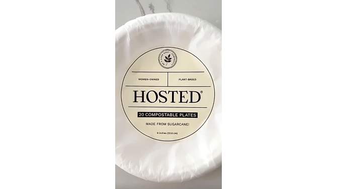 Hosted 2 Ply Printed Compostable Dinner Napkins - 20ct, 6 of 7, play video