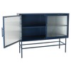 Modern Console Table with Fluted Glass Doors and Adjustable Shelf for Dining and Living Room Storage - 2 of 4