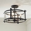 Generation Lighting Ethan 16 1/2" Iron and Glass Round Ceiling Light - 2 of 3