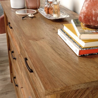 Sindoori Mango Double 6-Drawer Dresser with Herringbone Pattern