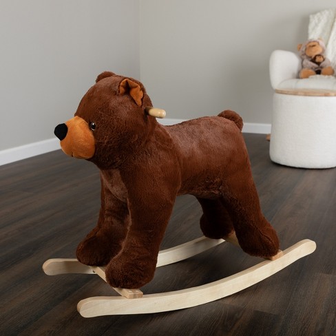 Happy Trails Plush Bear Rocking Horse Brown Target