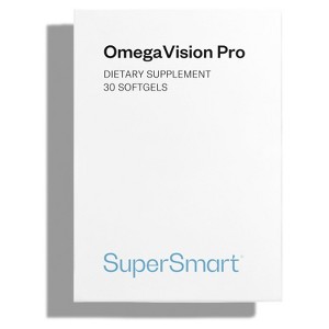 SuperSmart OmegaVision Pro - Patented Eye Vitamins with FloraGLO Lutein, OPTISHARP Zeaxanthin, Omega 3 (DHA/EPA) | Non GMO & Gluten Free - 30 Softgels - 1 of 1